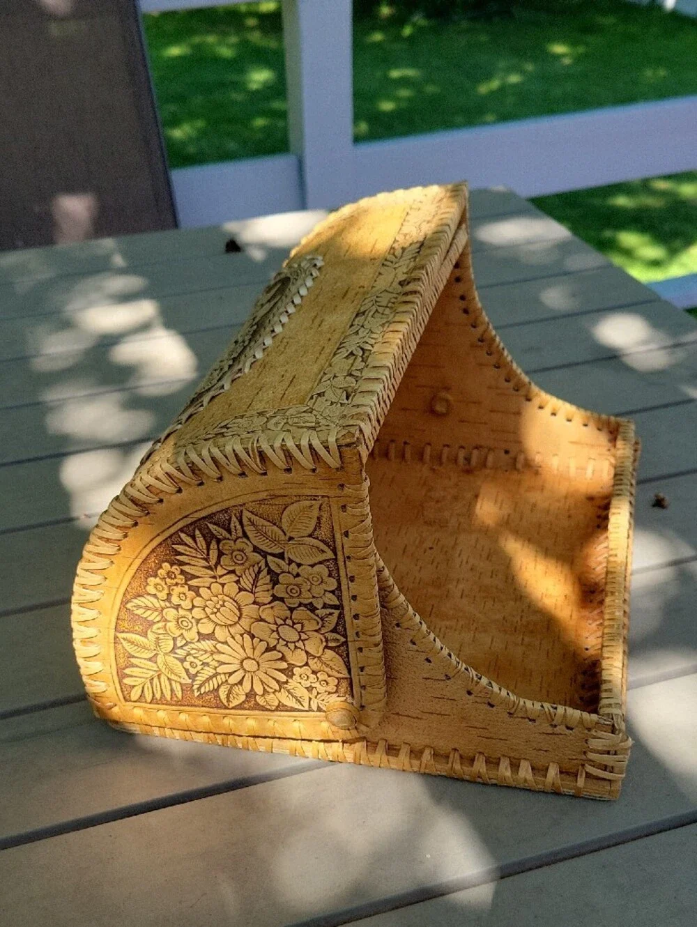 BIRCH BARK BREAD BOX.